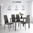 thumbnail image 2 of Juego De Comedor 4 Sillas y Mesa De Vidrio Templado Lexus gris 5, 2 of 6