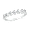 thumbnail image 1 of DGOLD Bague Cœur Flottante en Or Blanc 10kt Diamant Blanc Rond (1/10 cttw), 1 of 4