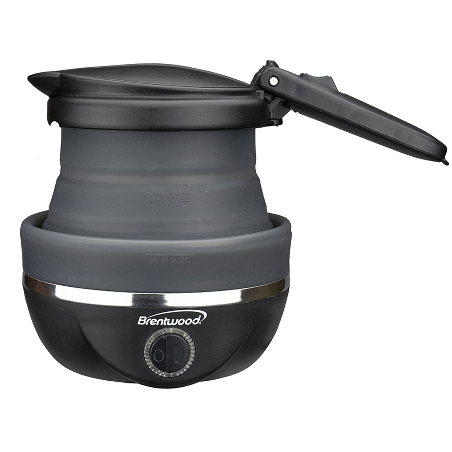 Brentwood KT-1508BK Dual Voltage 120/220v 0.8L 800W Travel Water Kettle Black