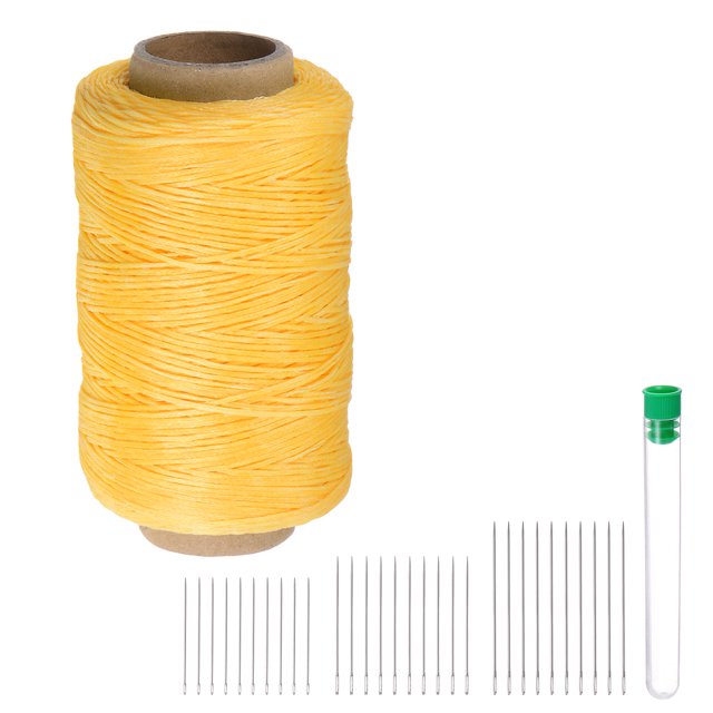 Unique Bargains Fil à Coudre pour Rembourrage 260m Polyester avec 30 Aiguilles, Jaune