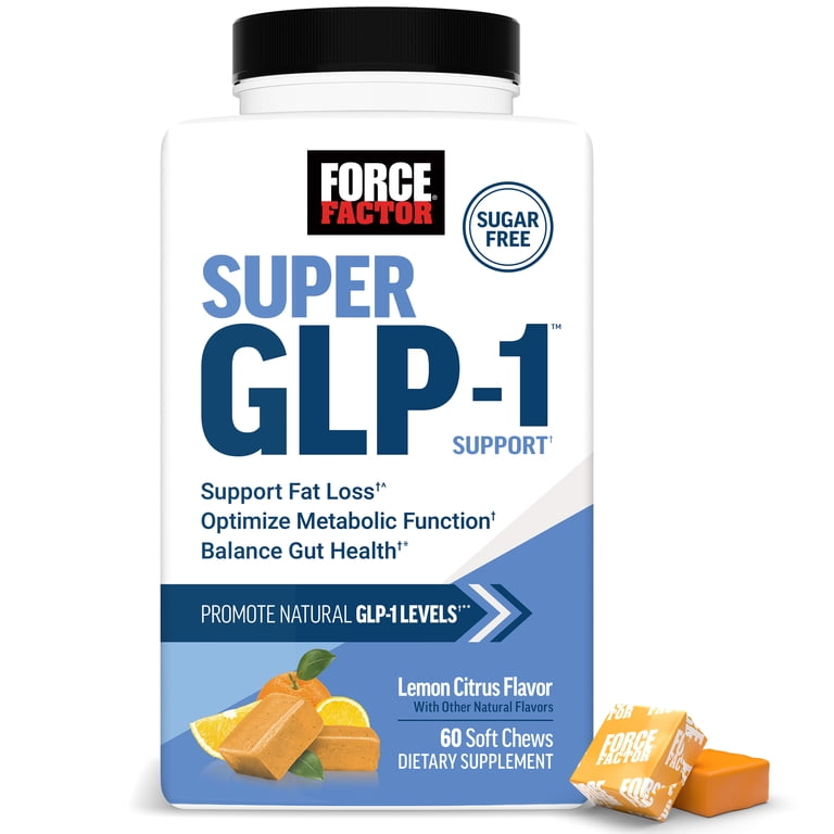 Force Factor Super GLP-1 Support Soft Chews, Promote Natural GLP-1  Production, Support Fat Loss, Metabolic Function & Healthy Body  Composition, Sugar 