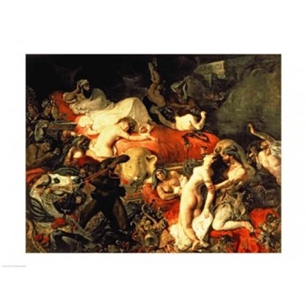 The Death of Sardanapalus 1827 Rolled Canvas Art Eugene