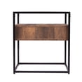 thumbnail image 6 of SEI Furniture Olivern 1 Drawer Glass Top End Table in Black and Natural, 6 of 10