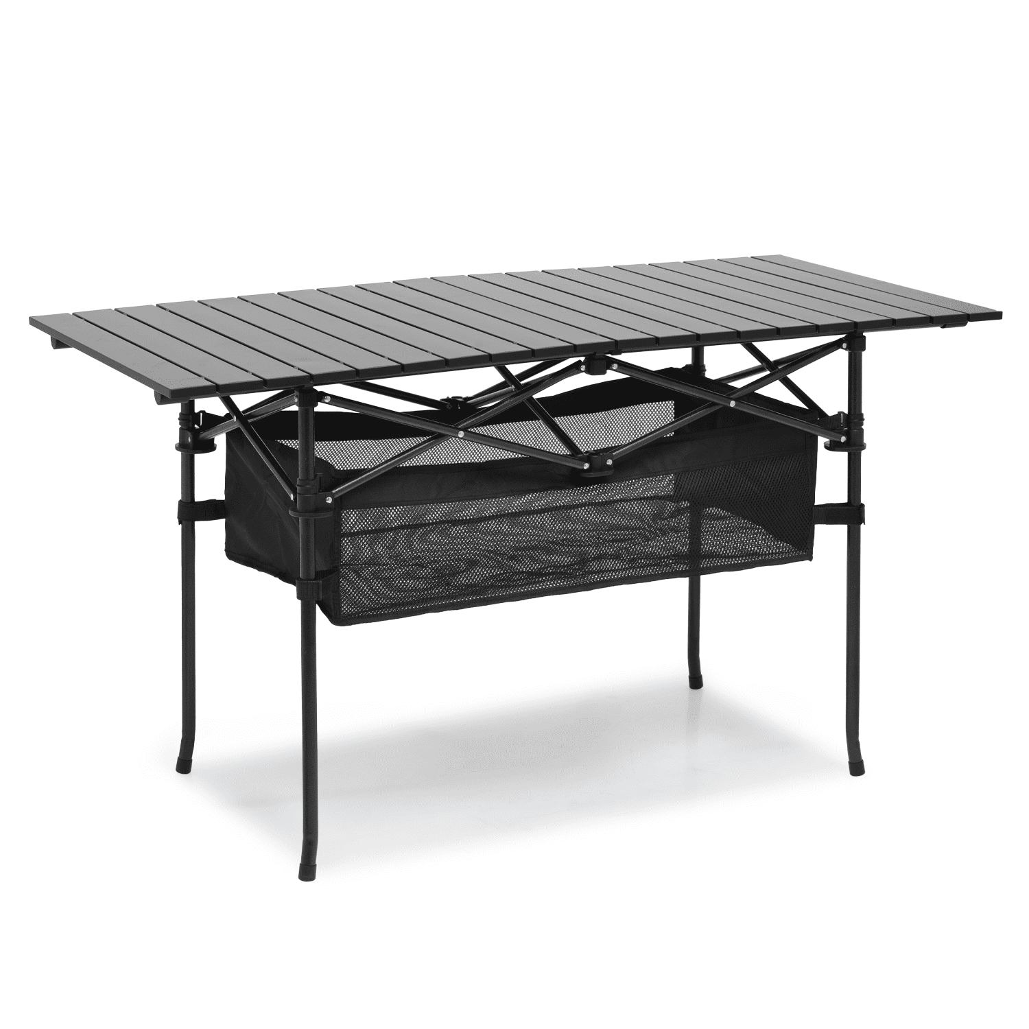 MADOG 40" Camping Table with Carry Bag, Outdoor Folding Table with Storage Space and Aluminum