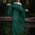 thumbnail image 2 of Women Off Shoulder Long Bell Sleeve High Low Dress, 2 of 4