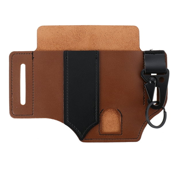 EeaseMX 1 riñonera para exteriores, bolsa de almacenamiento de herramientas, de cuero, estilo retro.