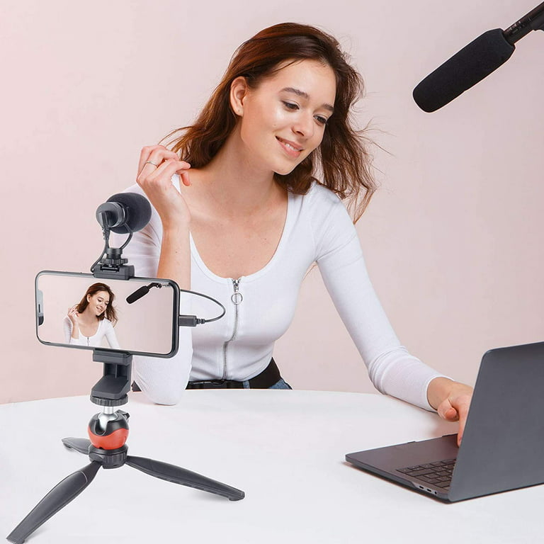 EACHSHOT Smartphone Vlogging Kit with Microphone Tripod Dongle