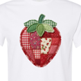 thumbnail image 4 of Inktastic Patchwork Strawberry Design T-Shirt, 4 of 5