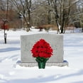 thumbnail image 3 of Sympathy Silks Artificial Red Poinsettia Weighted Pot 24" Tall, 3 of 7