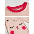 thumbnail image 2 of WIBACKER 3-8Y Little Girls Long Sleeve Pjs 100% Cotton 2-Piece Cat Pajamas Toddler Kids Sleepwear Sets, 2 of 7