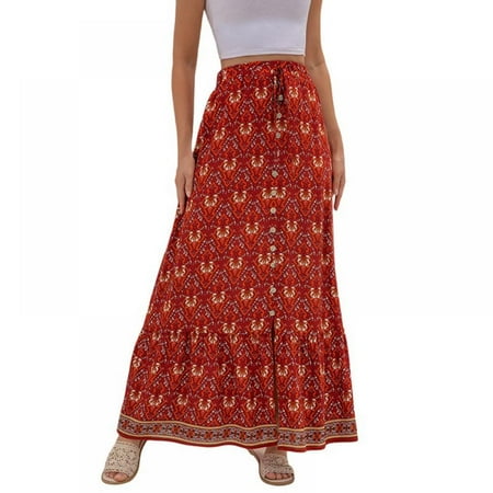 High waisted boho skirt hotsell