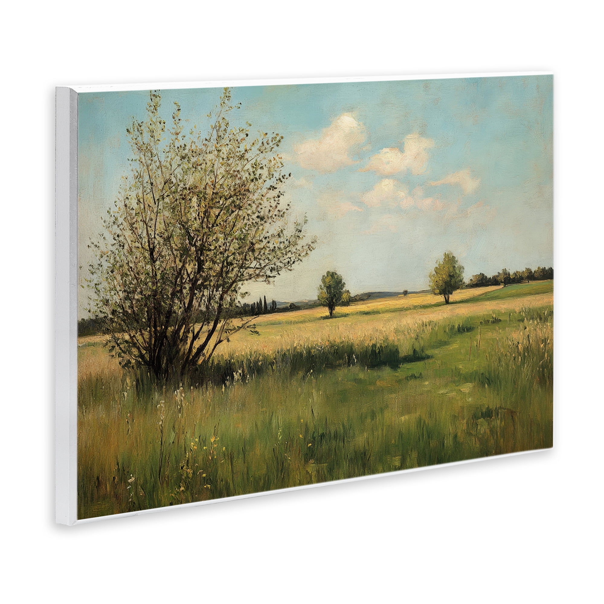 Stupell Industries Peaceful Meadow Under Serene Sky Wall Plaque Art, design by Petal Prints Design