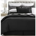 thumbnail image 1 of Ultra Soft 1800 Series 3 PC Striped Duvet Set (King, Black), 1 of 1