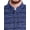 Blue, variant on Shatranj Men's Banded Collar Button Down Cotton Vest with Artistic Indian Prints; Blue