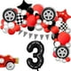 thumbnail image 2 of Set de globos de cumpleaños para decoración de fiesta, coche de carreras Eostankr, 2 of 7