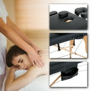 Massage Table Massage Bed Spa Bed 73 inch Long Height Adjustable Portable 2 Folding Massage Salon Table W/Sheet Cradle Bolsters Hanger Facial Salon Tattoo Bed