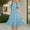 Light Blue, variant on BRGZLK Girl's Summer Dress Cute Solid Short Sleeve Round Neck Waist Cinched Dress Princess Dress A-Line Casual Swing Midi Dress Pink 14-15 Years
