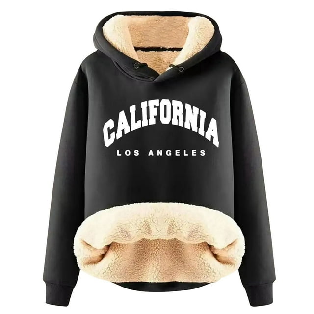 VBARHMQRT Chandails à Col Rond pour Femmes Hiver g Velours Rembourré Cardigan Chaud Sherbet Sweat à Capuche Veste