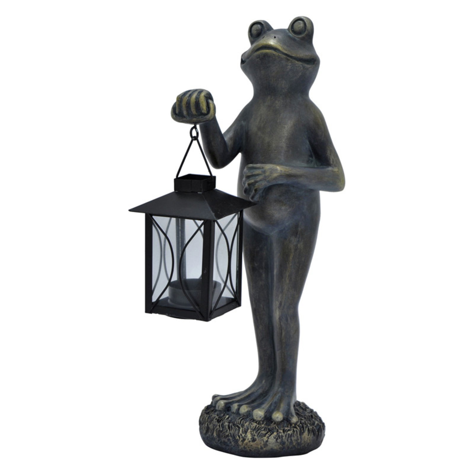 standing frog statue