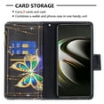 thumbnail image 3 of Allytech Wallet Case Compatible with Samsung Galaxy S23 (6.1 inch) 2023, 9 Card Holder & Zipper Pocket PU Leather Anti-Shock Kickstand Case with Hand Strap for Galaxy S23 5G, Big Gold Butterfly, 3 of 5