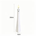 thumbnail image 3 of Cififendec 2Pcs Halloween Ghost Flameless Taper Led Candle, 9.45"×1.57", Spooky Simulation Flame LED Candle for Mantel Scene Setting Choice, 3 of 6