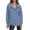 Blue, variant on Womens Hoodie Casual Crewneck Button Down Long Sleeve Pullover Sweatshirt Top Soft Comfortable Knit Blouse for Everyday Light Purple XL