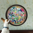thumbnail image 5 of eeBoo Piece & Love: Paradise Garden - 500 Piece Puzzle - 23" Round Jigsaw, Vibrant Bird & Nature Collage Artwork, Eco-Friendly, Playlist, Adult & Kids, 5 of 8