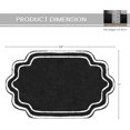 thumbnail image 2 of Home Weavers Allure Collection 100% Cotton Bath Rug 17"x24", Soft & Absorbent Bathroom Rug, Non-Slip Backing, Quick Dry, Machine Washable Bath Mat for Floor, Shower & Tub, Black, 2 of 5