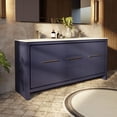 thumbnail image 2 of Lafarre 72 in W x 20 in D Navy Blue Double Bath Vanity and Cultured Marble Top, 2 of 9
