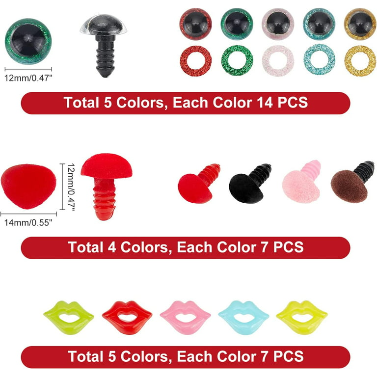 80pcs Of 12mm Plastic Safety Eyes /cat Toy Eyes Accessories Amigurumi  Animals Eyes With Washers - AliExpress