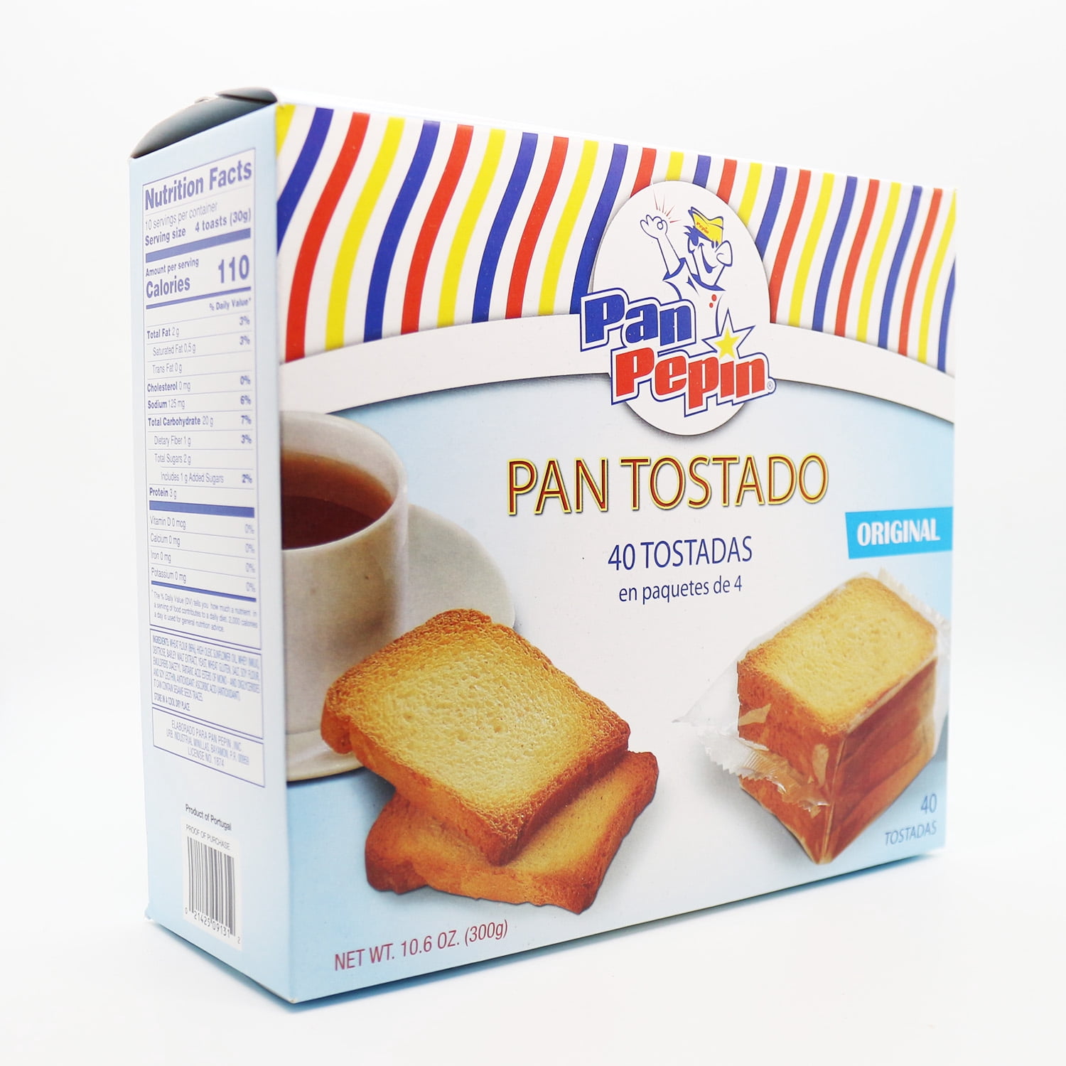 Pan Pepin, Bread Toasts, White, 10.6 oz, 40 Count, Shelf Stable