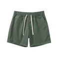 thumbnail image 7 of JLFKNG Mens Summer Shorts Simple Solid Color Soft Cotton Adjustable Waist Tie Cool Breathable Thigh Length Shorts With Pockets Suitable For Outdoor Activities, 7 of 7