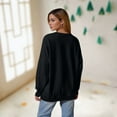 thumbnail image 2 of Trendy Christmas Sweatshirt Women 2025 Holiday Xmas Oversized Pullover Sweatshirt BlackXXXL, 2 of 4