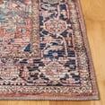 thumbnail image 3 of SAFAVIEH Serapi Adelaide Oriental Machine Washable Area Rug, Rust/Navy, 6'7" x 6'7" Round, 3 of 8