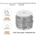 thumbnail image 2 of 39 ft Silver Chain for Jewelry Making with Jump Rings and Lobster Clasps-0.08 in, 2 of 6