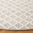 thumbnail image 3 of SAFAVIEH Vermont Jilliean Diamond Quatrefoil Area Rug, Gray/Ivory, 6' x 6' Round, 3 of 7