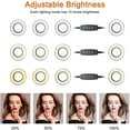 thumbnail image 2 of Selfie Ring Light with Cell Phone Holder Stand for Live Stream/Makeup Mini LED Camera Lighting with Flexible Arms Compatible with /Android, 2 of 10