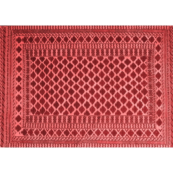 Ahgly Company Indoor Rectangle Southwestern Red Country Area Rugs, 5' x 7'