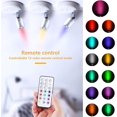 thumbnail image 2 of LED Closet Light, 2 Pack Indoor RGB Spotlight Wireless Battery Operated with Remote Control LED Night Light for Cabinet Kitchen Bedroom Painting Statue Display Cabinet (Straight Lamp Holder), 2 of 5