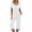 White, variant on Miqool Women's Sleepwear Capri Pajama Sets Short Sleeve Soft Two-Piece Pjs V Neck Tops Capri Pants with Pockets S-3XL