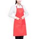 thumbnail image 3 of Delantal de cocina de rayas lisas con bolsillo frontal Chefs Cooking Baking (Rojo) Tmvgtek Oficina Multiescena Multifunción, 3 of 6