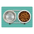 thumbnail image 1 of Abstract Pet Mat for Food and Water, Wavy Dots Little Circular Ellipse Ovals Gradient Waves, Non-Slip Rubber Mat for Dogs and Cats, 18" X 12", by Ambesonne, 1 of 2