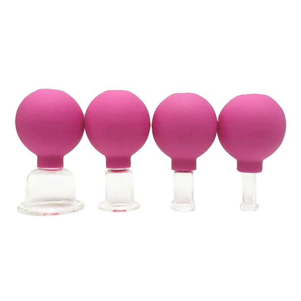 4 piezas de silicona de , comodidad médica, seguridad, ventosas de vacío profesionales para , cuerpo, , cuerpo, pierna, , - Rojo roja Sunnimix Bola de goma ahuecada