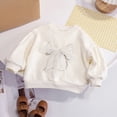 thumbnail image 5 of Gubotare Sweatshirt Kids Girls Oversized Sweatshirts Crewneck Long Sleeve Casual Loose Pullover Tops Size 7-8 (Beige,7-8 Years), 5 of 9