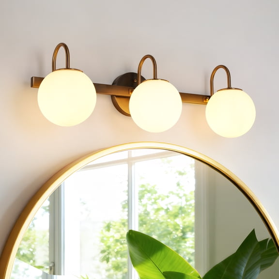 Aladarimostinin 24.7-in 3 Light Polished Gold Modern/contemporary Bathroom Vanity light bar