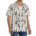 thumbnail image 4 of Xecao offers the Flowe Rooster for Men's Casual Short-sleeved Shirt, a button-up collared shirt with a pocket, perfect for beach vacations and yacht travel in the Medium size., 4 of 7