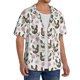 thumbnail image 2 of Fotbe Flowe Rooster Camisa Estampada de Manga Corta para Hombre, Casual de Verano, Estilo Playero, Sin Arrugas-Small, 2 of 5