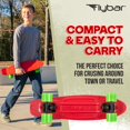 thumbnail image 2 of Flybar 22 inch Plastic Cruiser Skateboard, Non-Slip Deck, for Boys and Girls Ages 6+ up to 175lbs, Red, 2 of 7
