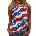 thumbnail image 2 of NSLGXD American Flag Patriotic Tank Tops for Women Loose Fit Sleeveless Tee Shirts 4th of July Holiday Tops Red and Blue USA Tshirts Independence Day Patriotic T Shirt, 2 of 4