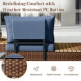 thumbnail image 3 of ELPOSUN 7-Piece L-Shaped Outdoor Sectional Sofa  ，Patio Furniture with Water-resistant Cushions & Side Tables (Navy), 3 of 6